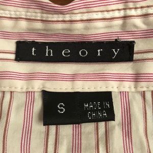 Theory Pink/White Pinstriped Blouse #10buckbargain